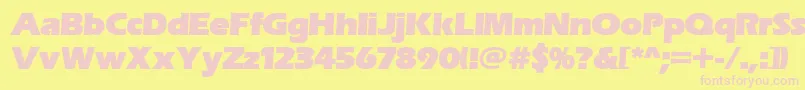 Erasitcpeeult-Schriftart – Rosa Schriften auf gelbem Hintergrund