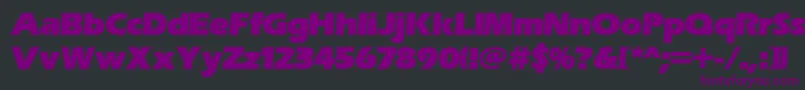 Erasitcpeeult-fontti – violetit fontit mustalla taustalla