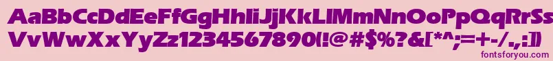 Erasitcpeeult-fontti – violetit fontit vaaleanpunaisella taustalla