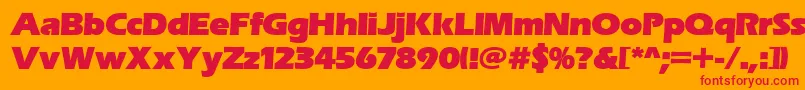 Шрифт Erasitcpeeult – красные шрифты на оранжевом фоне