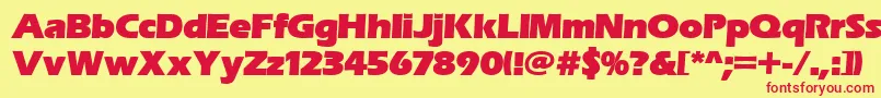 Erasitcpeeult Font – Red Fonts on Yellow Background