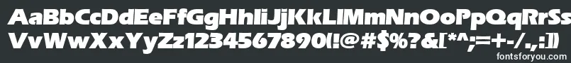 Erasitcpeeult-fontti – valkoiset fontit mustalla taustalla