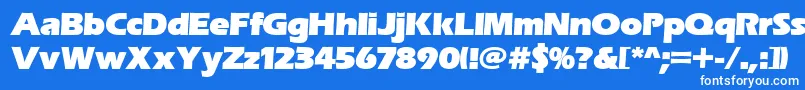 Шрифт Erasitcpeeult – белые шрифты на синем фоне