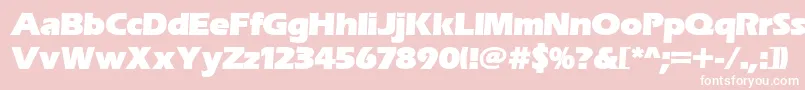 フォントErasitcpeeult – ピンクの背景に白い文字