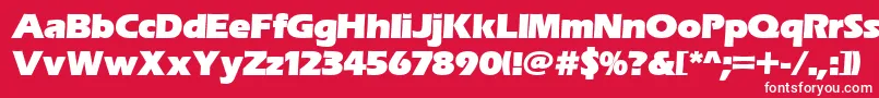 Шрифт Erasitcpeeult – белые шрифты на красном фоне