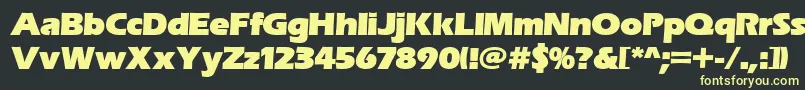 Erasitcpeeult-fontti – keltaiset fontit mustalla taustalla