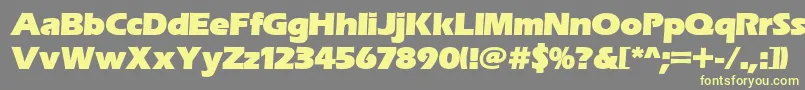 Erasitcpeeult-fontti – keltaiset fontit harmaalla taustalla