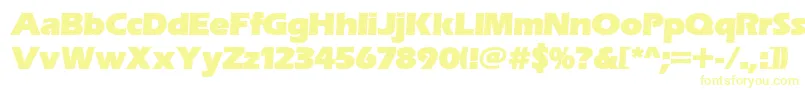 フォントErasitcpeeult – 白い背景に黄色の文字