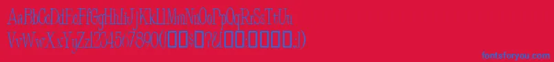Buden Font – Blue Fonts on Red Background