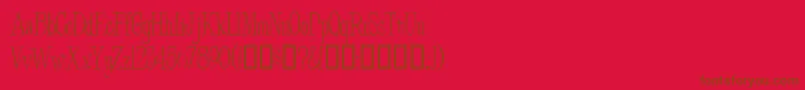 Buden Font – Brown Fonts on Red Background