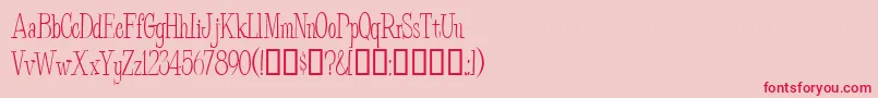 Buden Font – Red Fonts on Pink Background