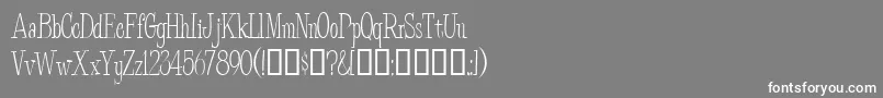 フォントBuden – 灰色の背景に白い文字