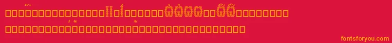 Orthodox.TtIeucs8DropCaps Font – Orange Fonts on Red Background