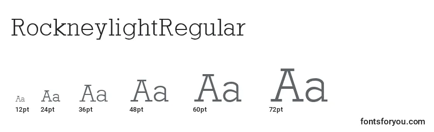 RockneylightRegular Font Sizes