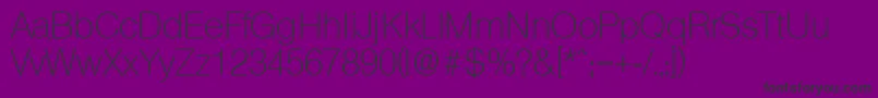 フォントOlympiaXlight – 紫の背景に黒い文字