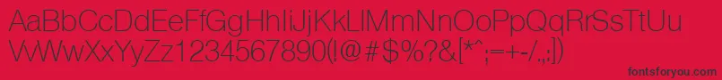 OlympiaXlight Font – Black Fonts on Red Background