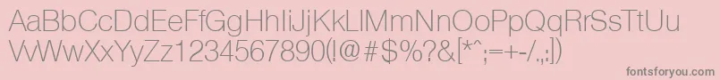 OlympiaXlight Font – Gray Fonts on Pink Background