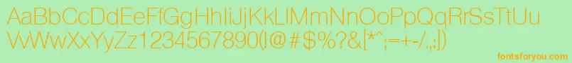 OlympiaXlight Font – Orange Fonts on Green Background