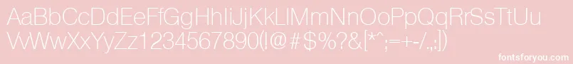 フォントOlympiaXlight – ピンクの背景に白い文字