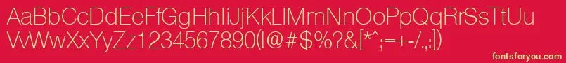 OlympiaXlight Font – Yellow Fonts on Red Background