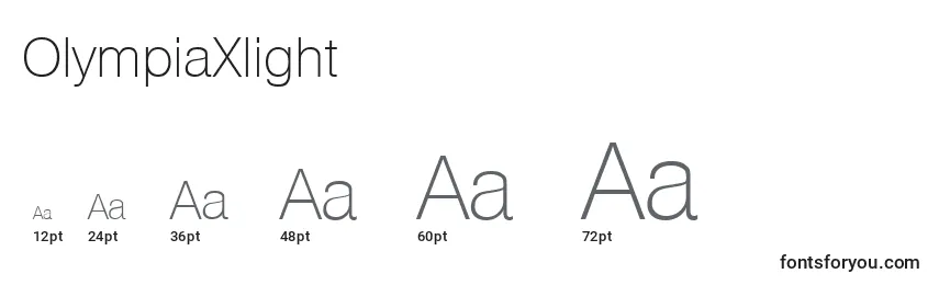 OlympiaXlight Font Sizes