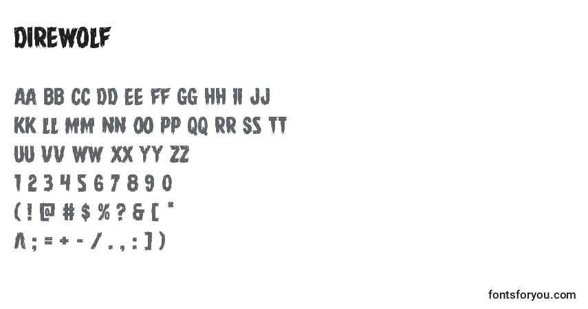 Fuente Direwolf - alfabeto, números, caracteres especiales