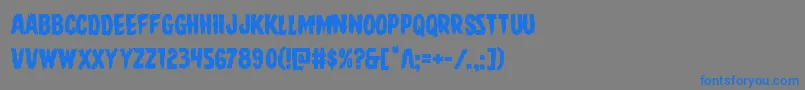 Direwolf Font – Blue Fonts on Gray Background