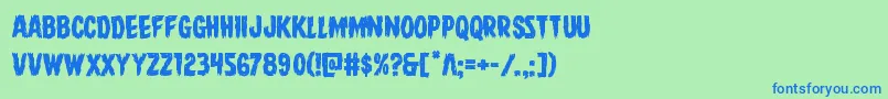 Direwolf Font – Blue Fonts on Green Background