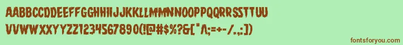 Direwolf Font – Brown Fonts on Green Background