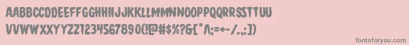 Direwolf Font – Gray Fonts on Pink Background