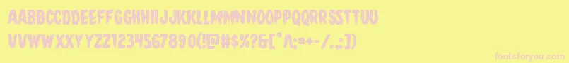 Direwolf Font – Pink Fonts on Yellow Background