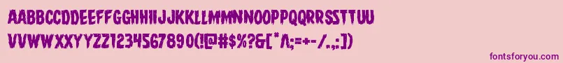 Direwolf Font – Purple Fonts on Pink Background
