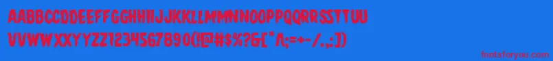 Direwolf Font – Red Fonts on Blue Background