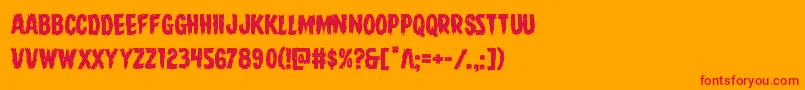 Direwolf Font – Red Fonts on Orange Background