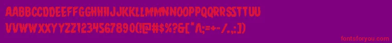 Direwolf Font – Red Fonts on Purple Background