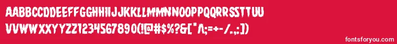 Direwolf Font – White Fonts on Red Background