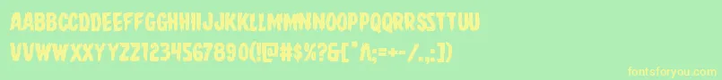 Direwolf Font – Yellow Fonts on Green Background