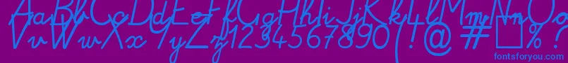 Alamain1 Font – Blue Fonts on Purple Background