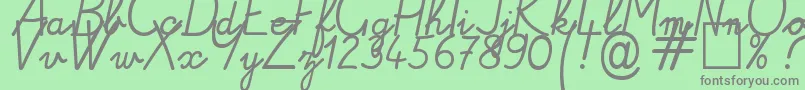 Alamain1 Font – Gray Fonts on Green Background