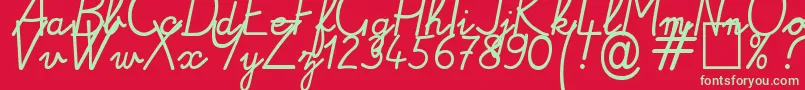 Alamain1 Font – Green Fonts on Red Background