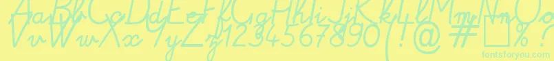 Шрифт Alamain1 – зелёные шрифты на жёлтом фоне