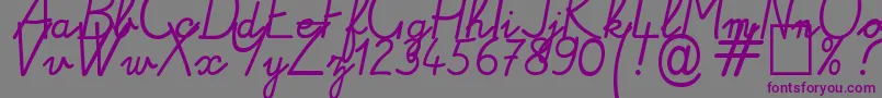 Alamain1 Font – Purple Fonts on Gray Background