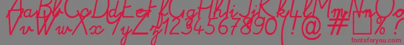Alamain1 Font – Red Fonts on Gray Background
