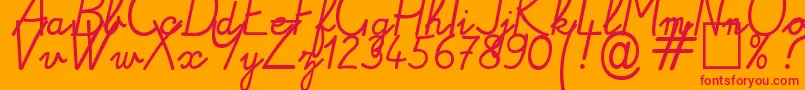 Alamain1 Font – Red Fonts on Orange Background