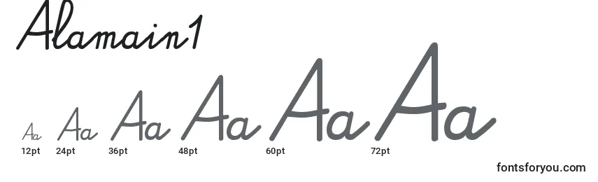 Alamain1 Font Sizes