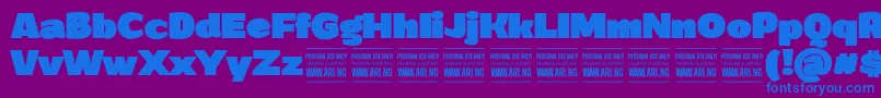 GrandiblackPersonalUse Font – Blue Fonts on Purple Background