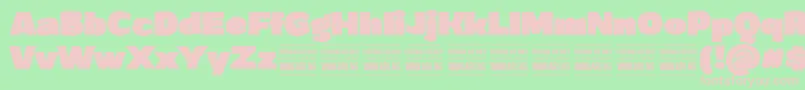 Шрифт GrandiblackPersonalUse – розовые шрифты на зелёном фоне