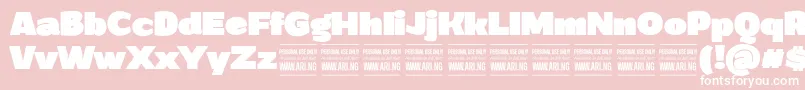 GrandiblackPersonalUse Font – White Fonts on Pink Background
