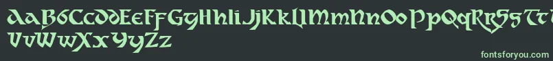 フォントDahaut – 黒い背景に緑の文字