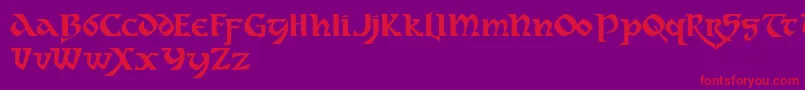 Dahaut Font – Red Fonts on Purple Background